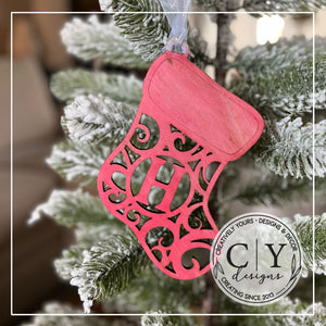 Initial Stocking Ornament