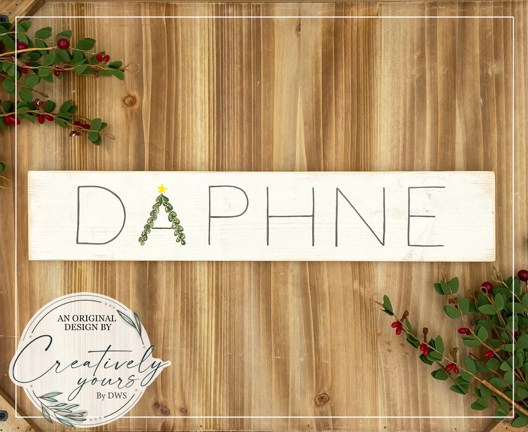 Daphne Holiday Sign