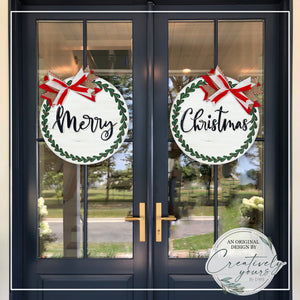 Merry Christmas Double Door Hangers