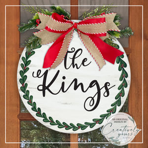 Personalized Christmas Door Hanger